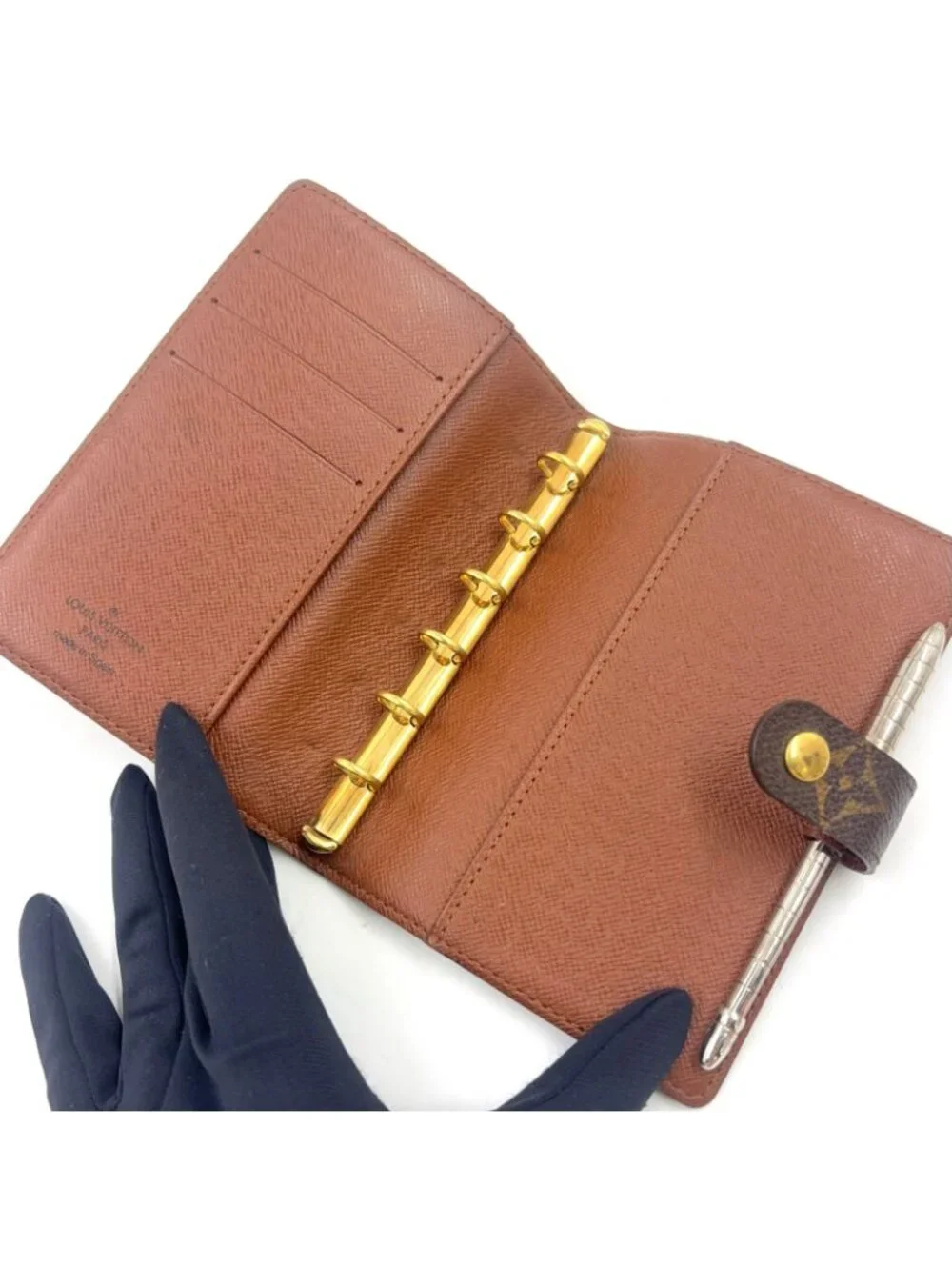 Louis Vuitton Agenda PM Brown Notebook Cover Gold